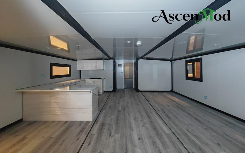 40ft Double-Wing Foldable House  Luxury Expandable Container Home with Modern Comfort ASCEN MOD 