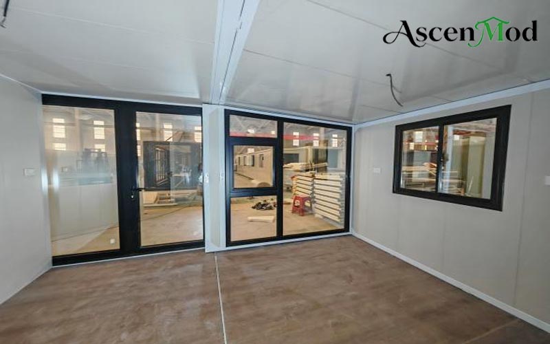 ASCENMOD Expandable House F2 Glass Curtain Wall