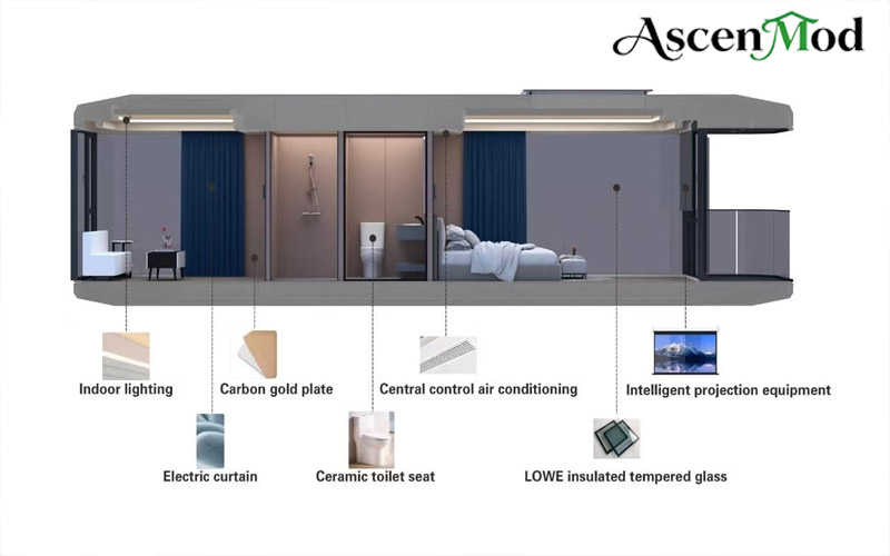 AscenMod Resort Container Space Capsule House A80