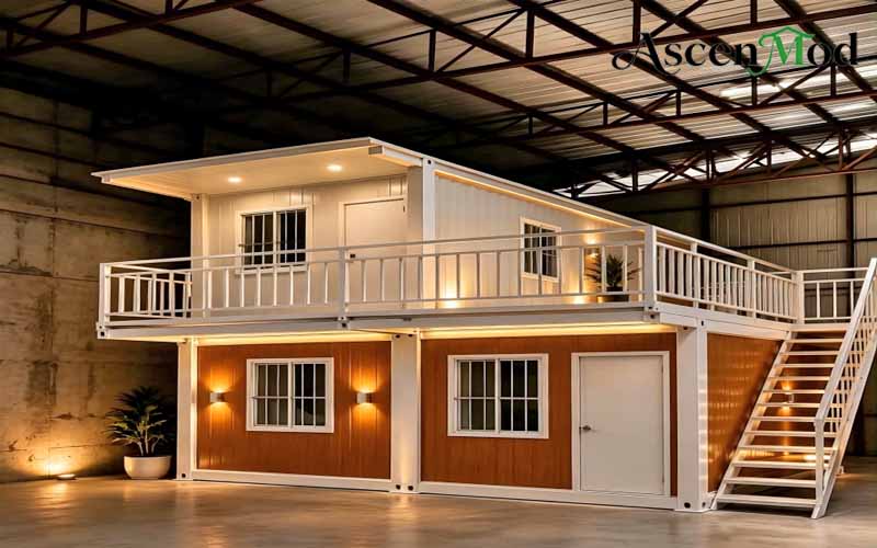 AscenMod Two-Story Flat Pack Container Office Building